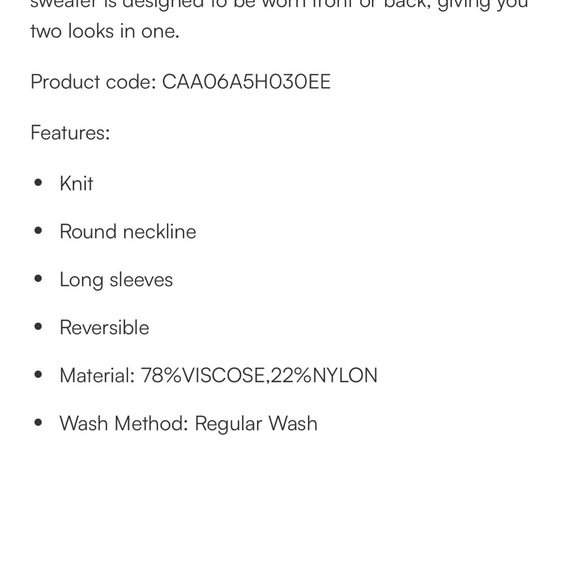 Cupshe Women's Burgundy V-Neck Reversible Sweater - Picture 10 of 11